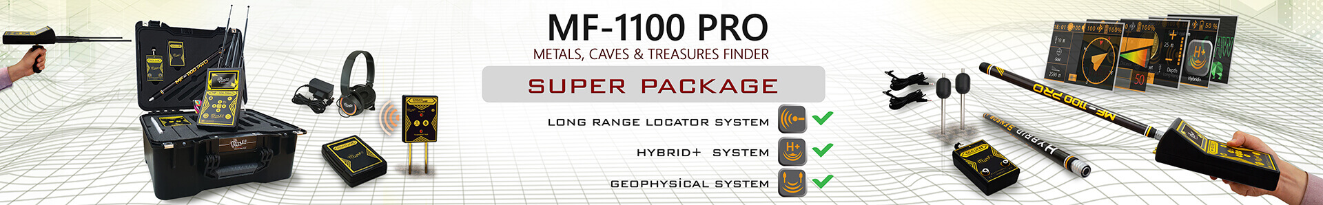 Mf 1100 Pro Super Mwf Detectors Provided With 3 Search Systems