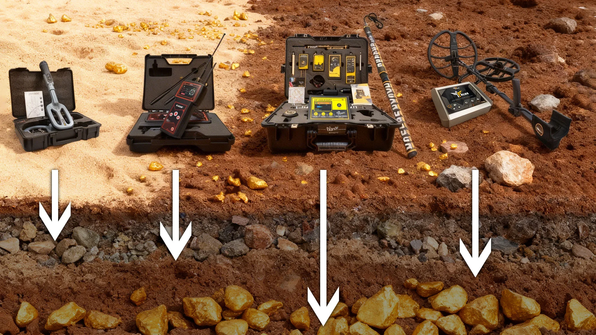 أعماق كشف الذهب / Gold Detection Depths