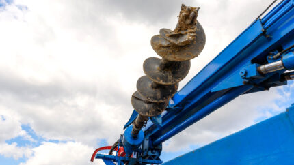 a heavy-duty truck-mounted rotary drill rig