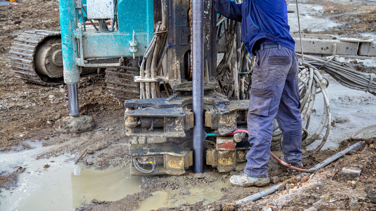 driller on industrial machinery